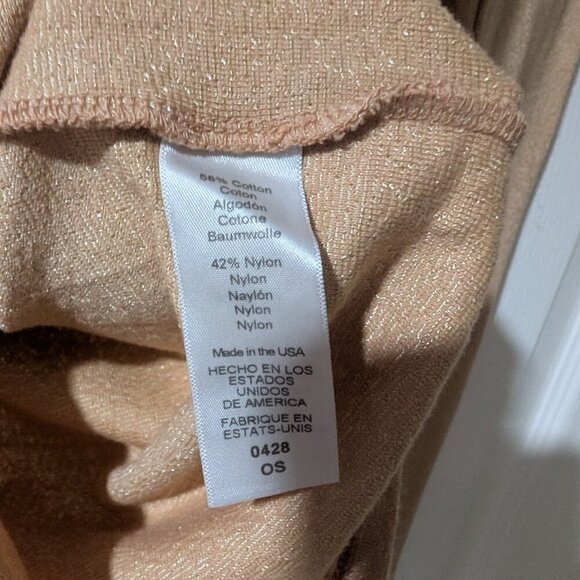 Michael Stars | Emil Long Sleeve Shine Tee In Light Gold - Picture 8 of 9